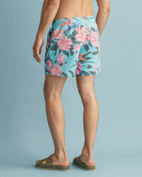Classic Fit zwemshort met tropische print