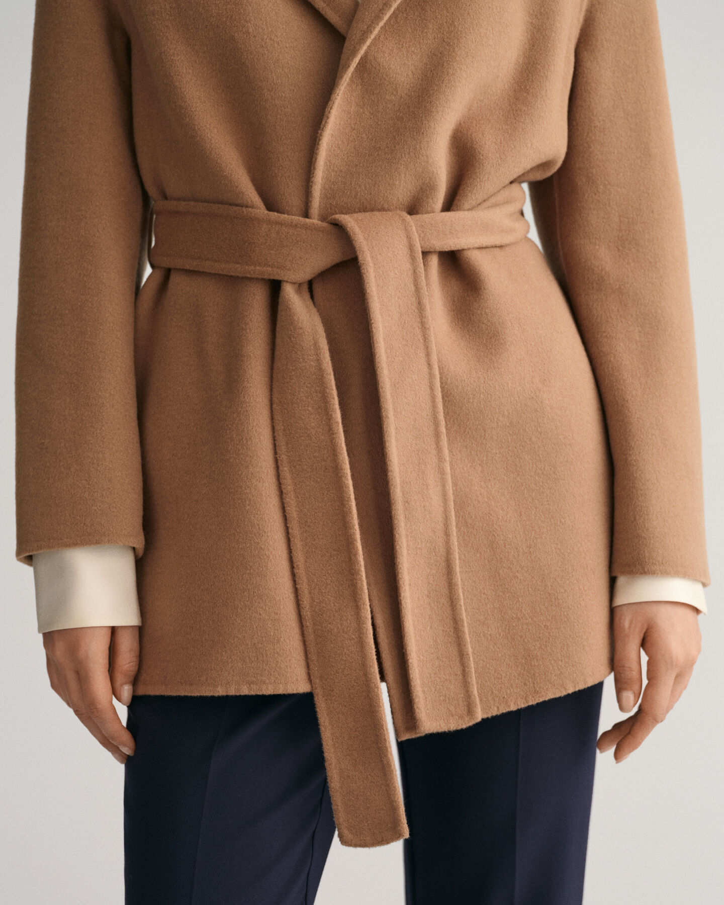 Veste blazer cousue main avec ceinture