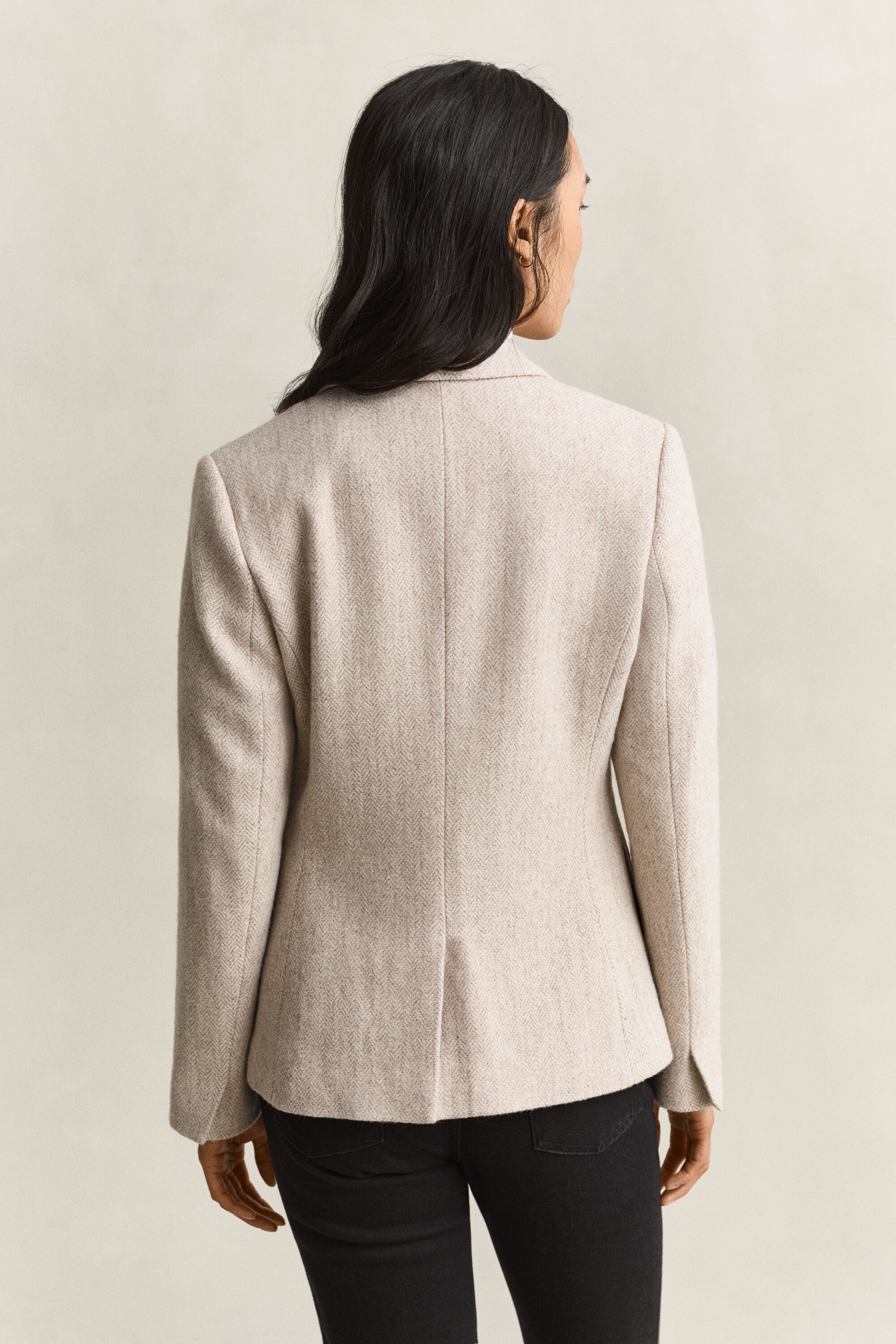 Blazer met visgraatmotief