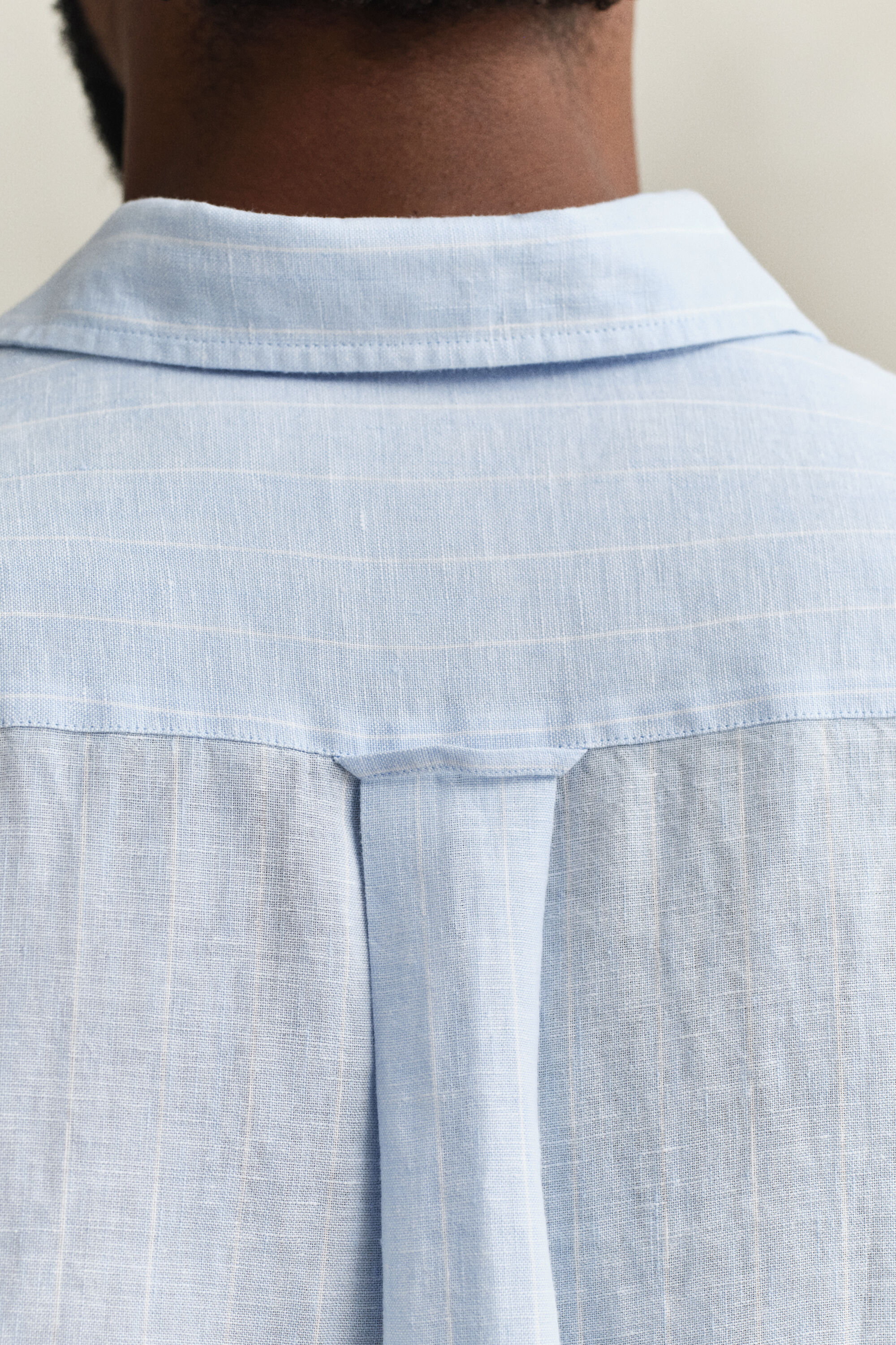 Gestreept linnen overhemd