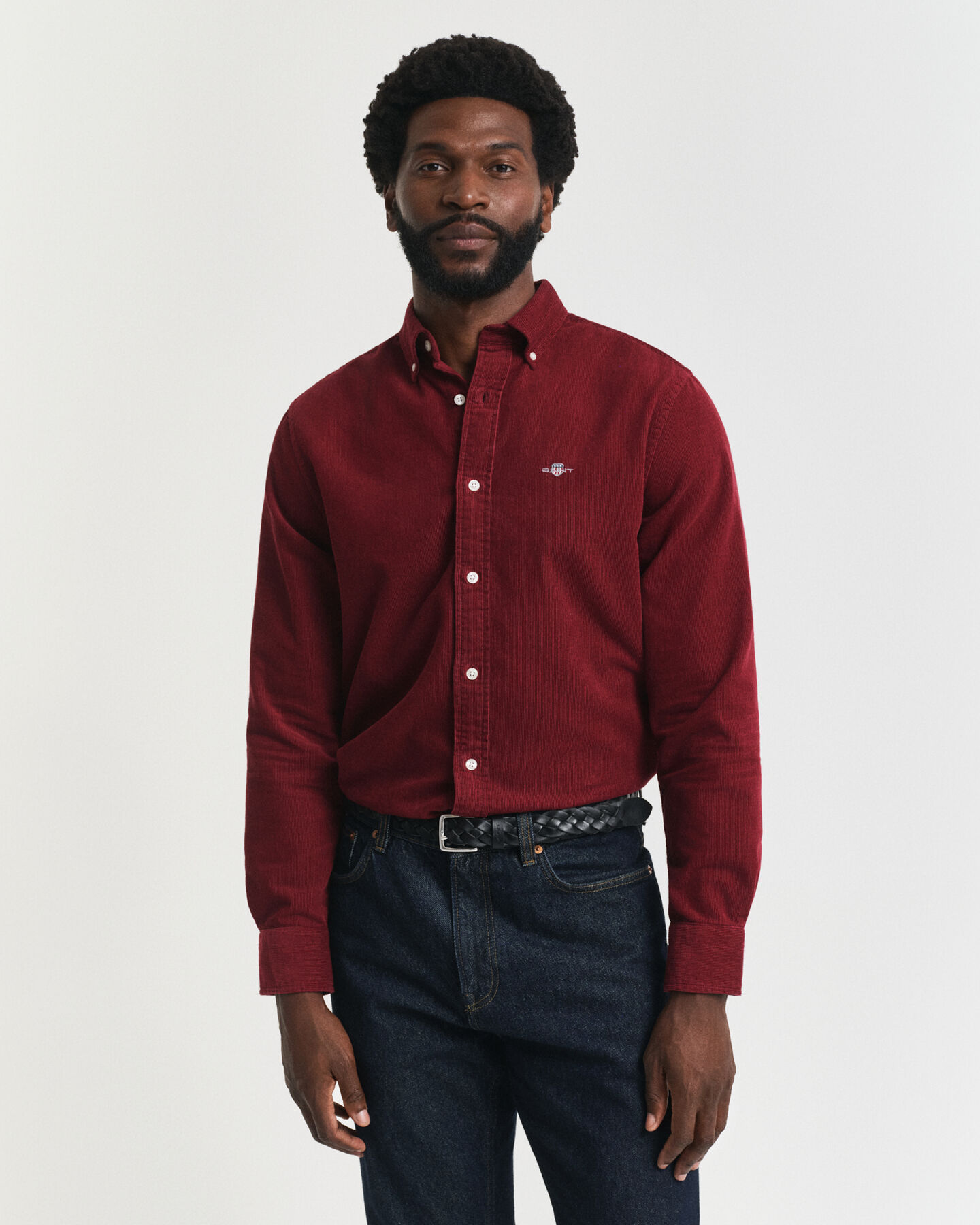 Regular Fit hemd van katoencorduroy