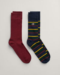 Coffret cadeau de 2&nbsp;paires de chaussettes &agrave; rayures