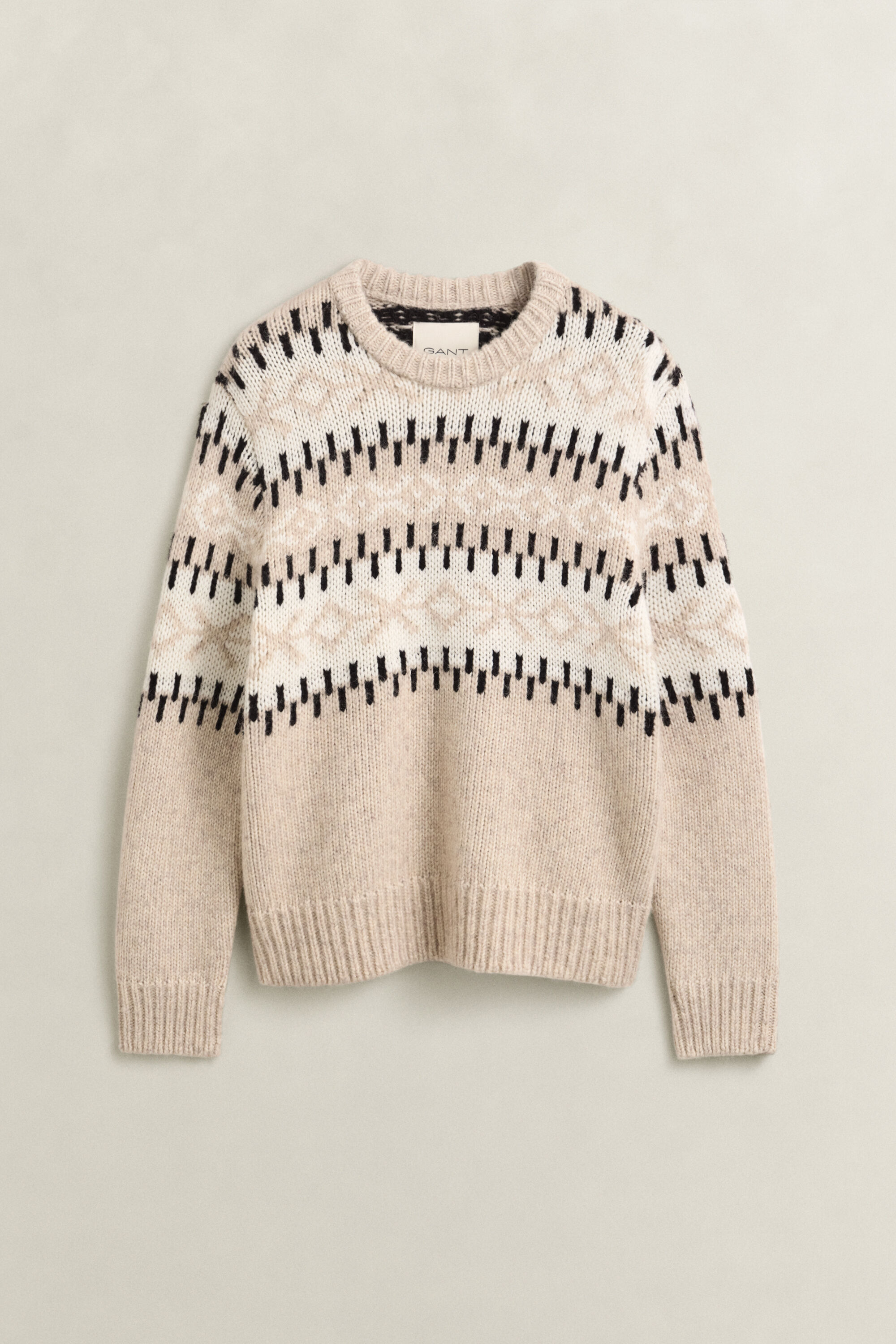 Pull jacquard en laine d’alpaga mélangée