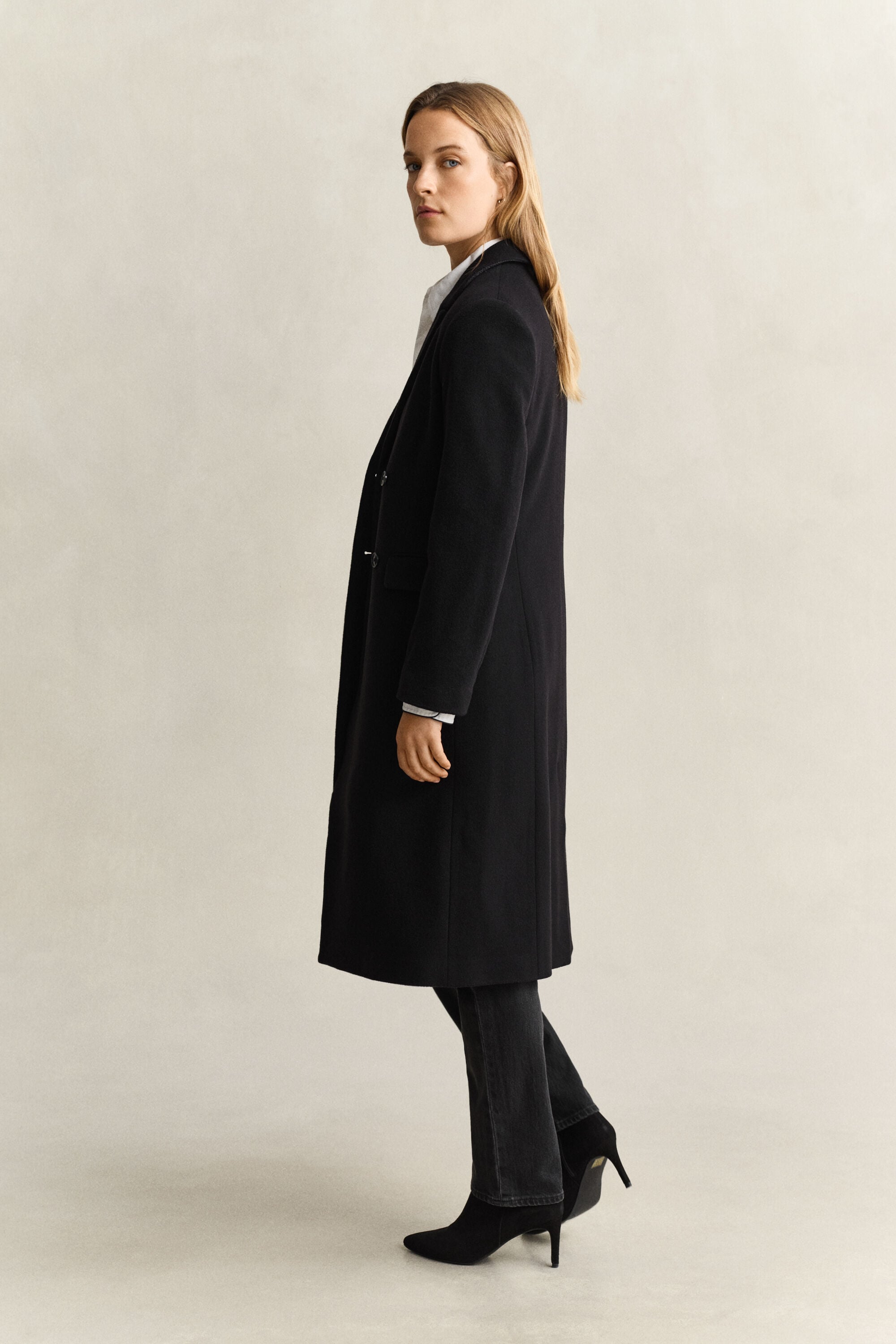 Manteau en laine et cachemire