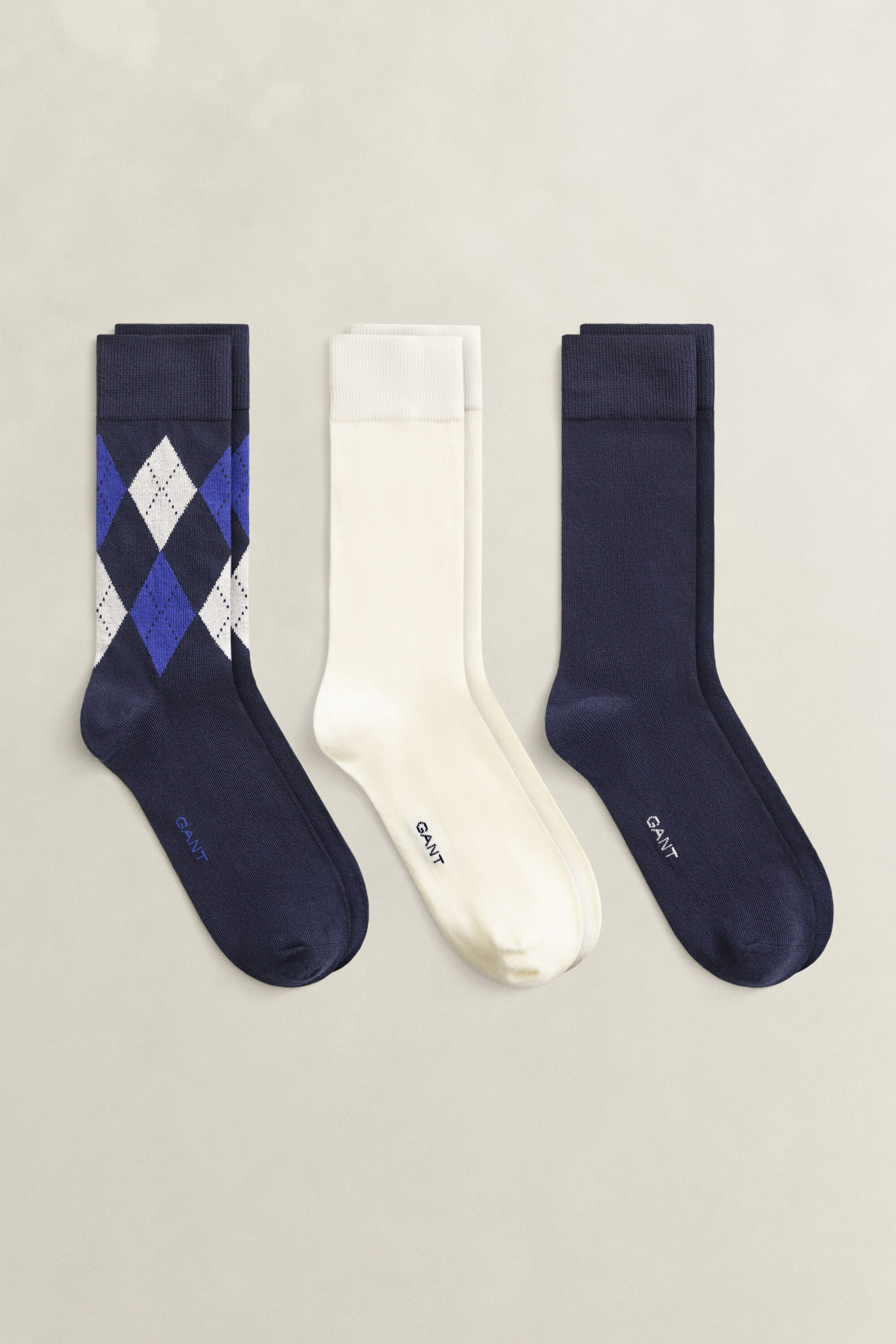 Set van drie paar Argyle sokken