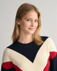 Pull ras du cou en colour-block