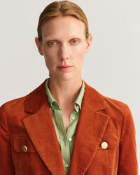 Veste blazer slim en velours côtelé