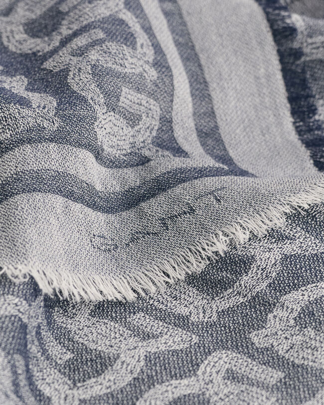 G Patterned lichtgewicht wollen sjaal