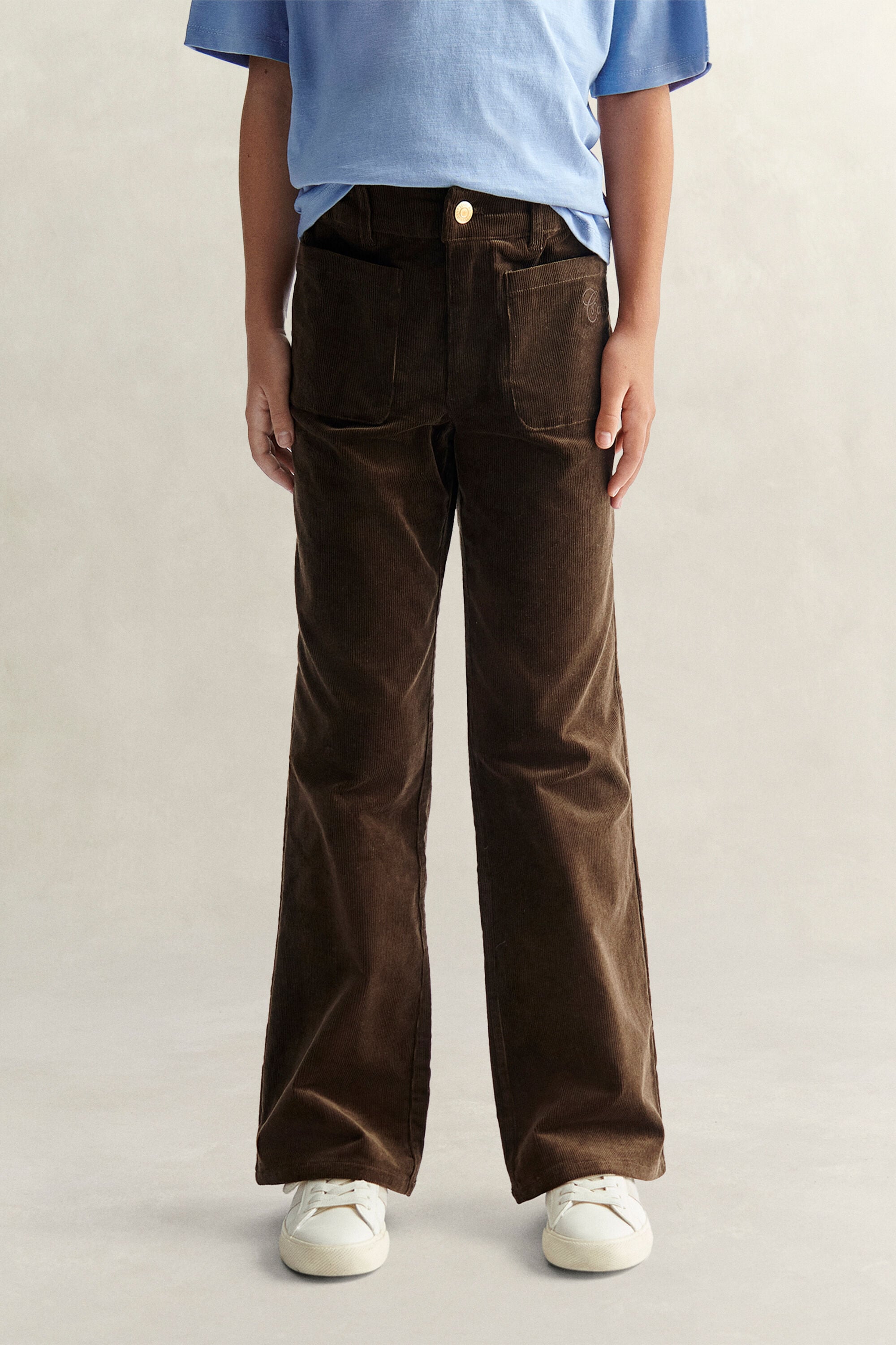 Pantalon en velours côtelé Ado Fille