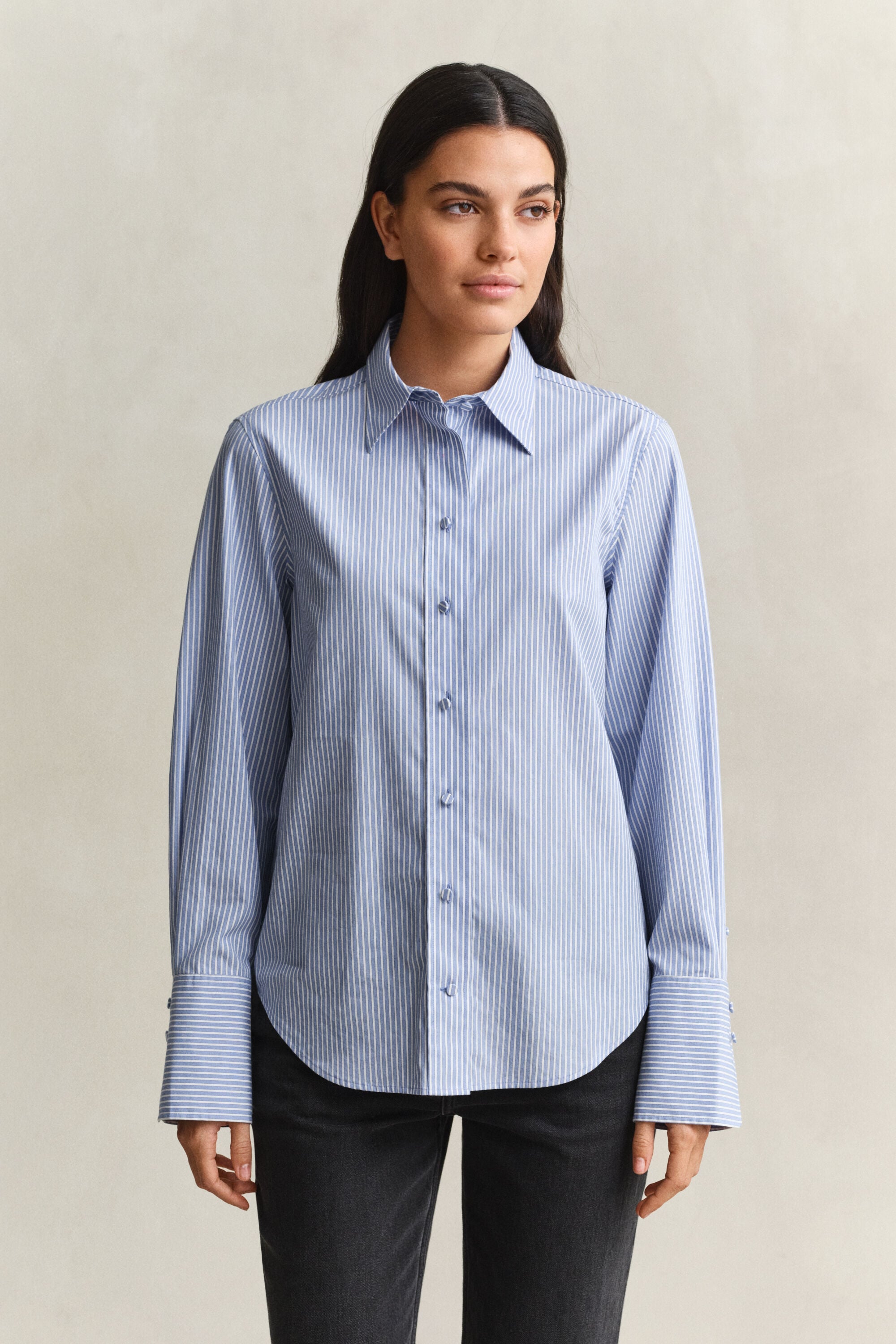 Chemise rayée avec empiècement