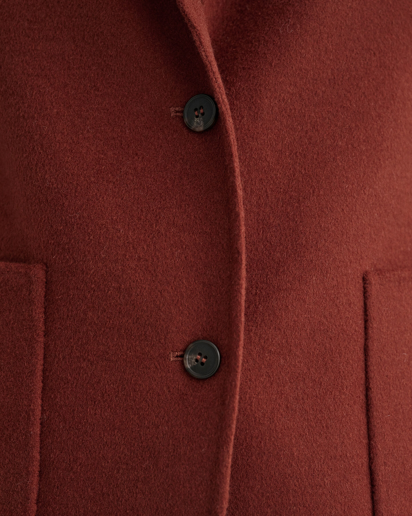 Met de hand gestikte rechte blazer