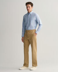 Pantalon chino straight fit en sergé
