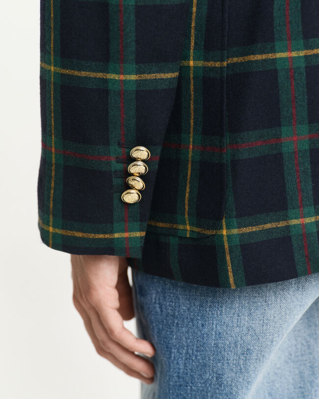 Veste blazer de costume regular fit à carreaux