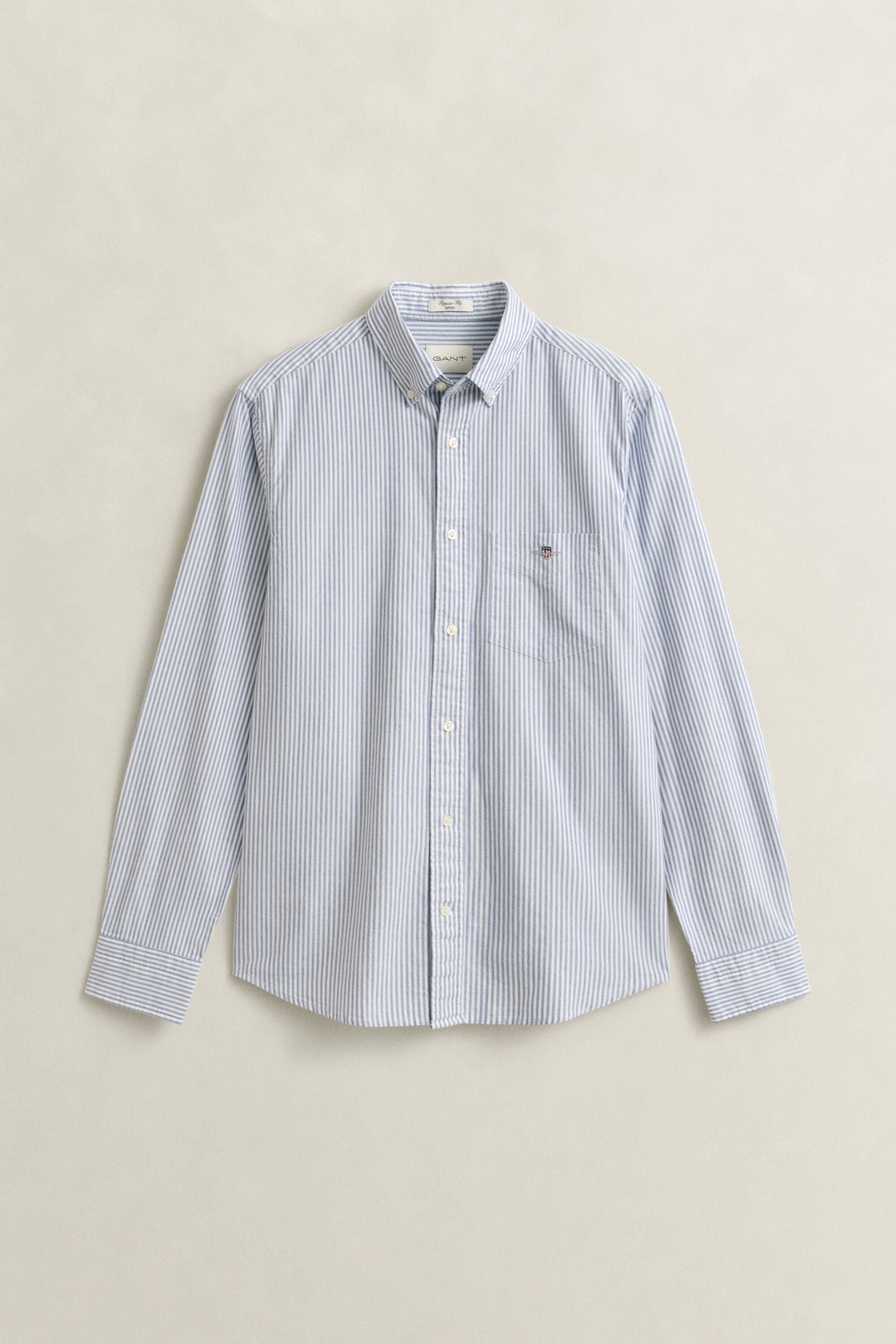 Chemise en coton Oxford regular classique à rayures