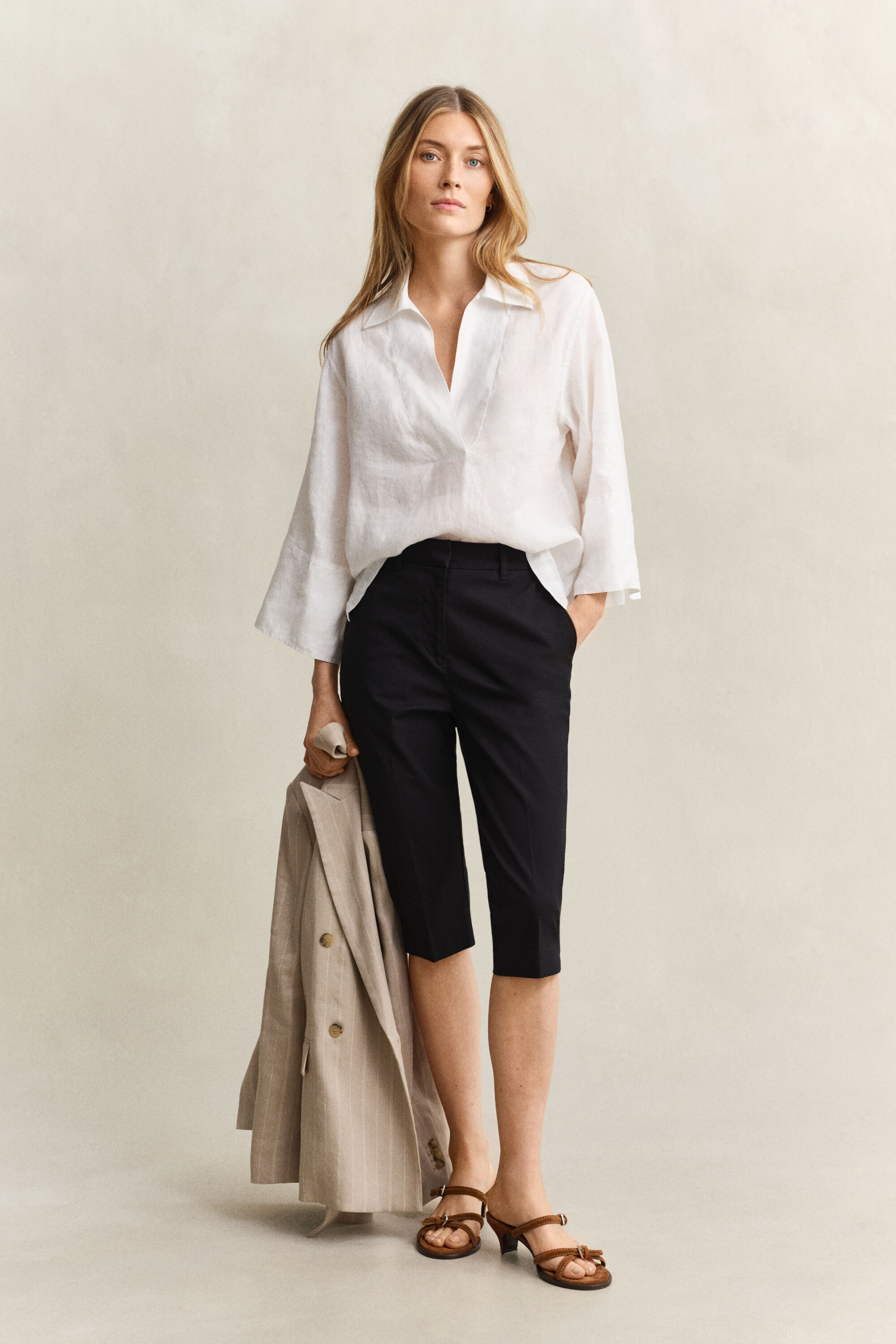 Linnen popover overhemd