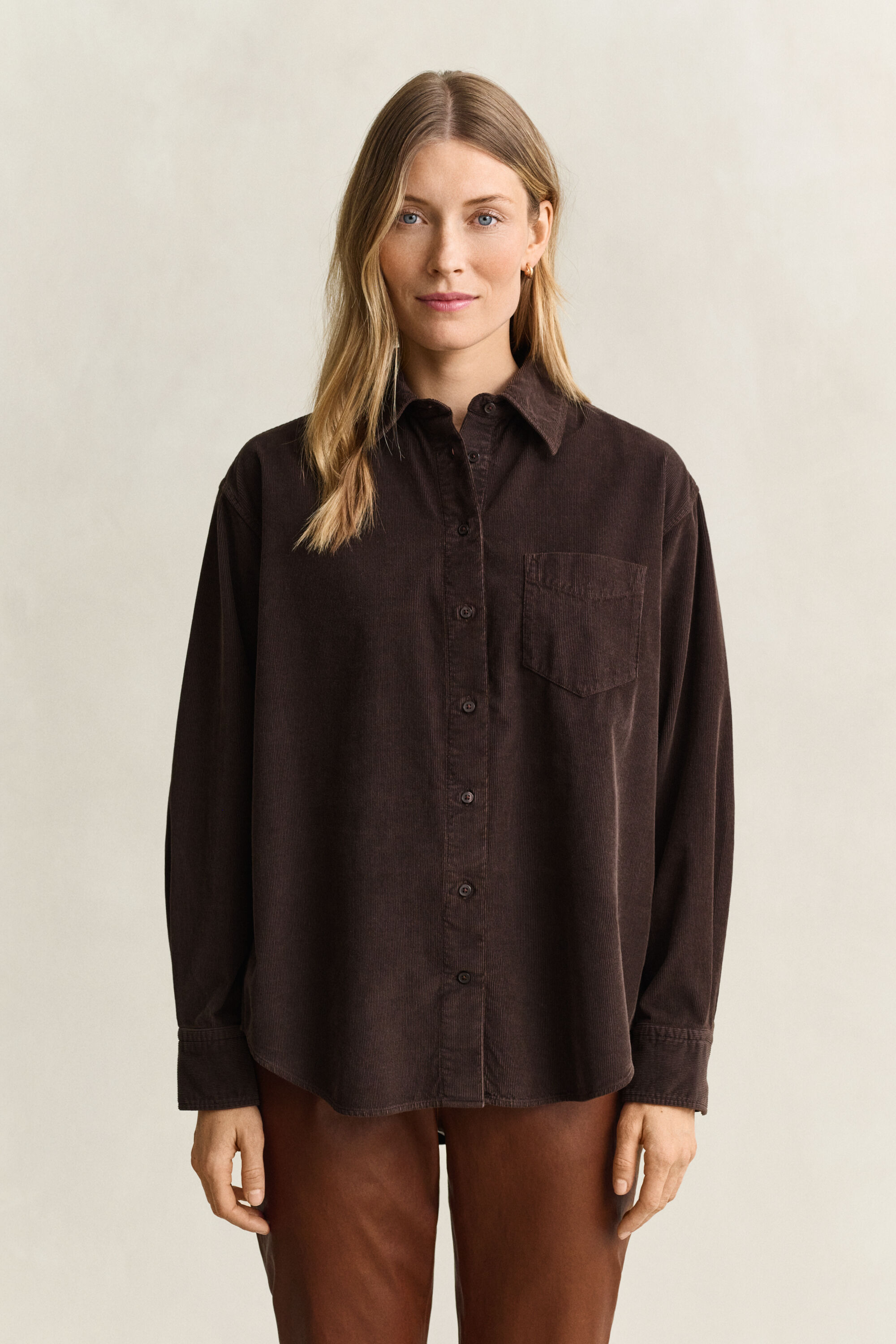 Relaxed corduroy hemd