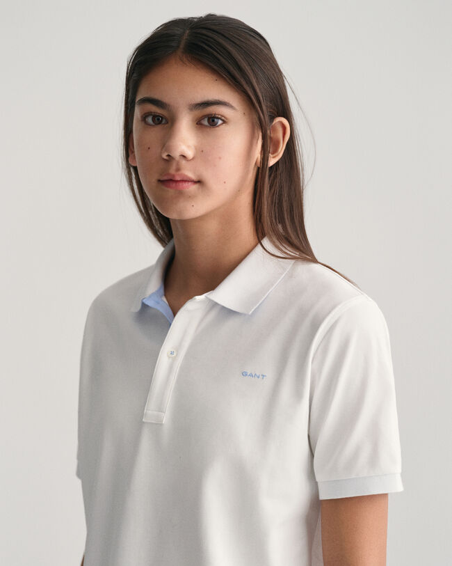 Teens Contrast piqu&eacute; poloshirt