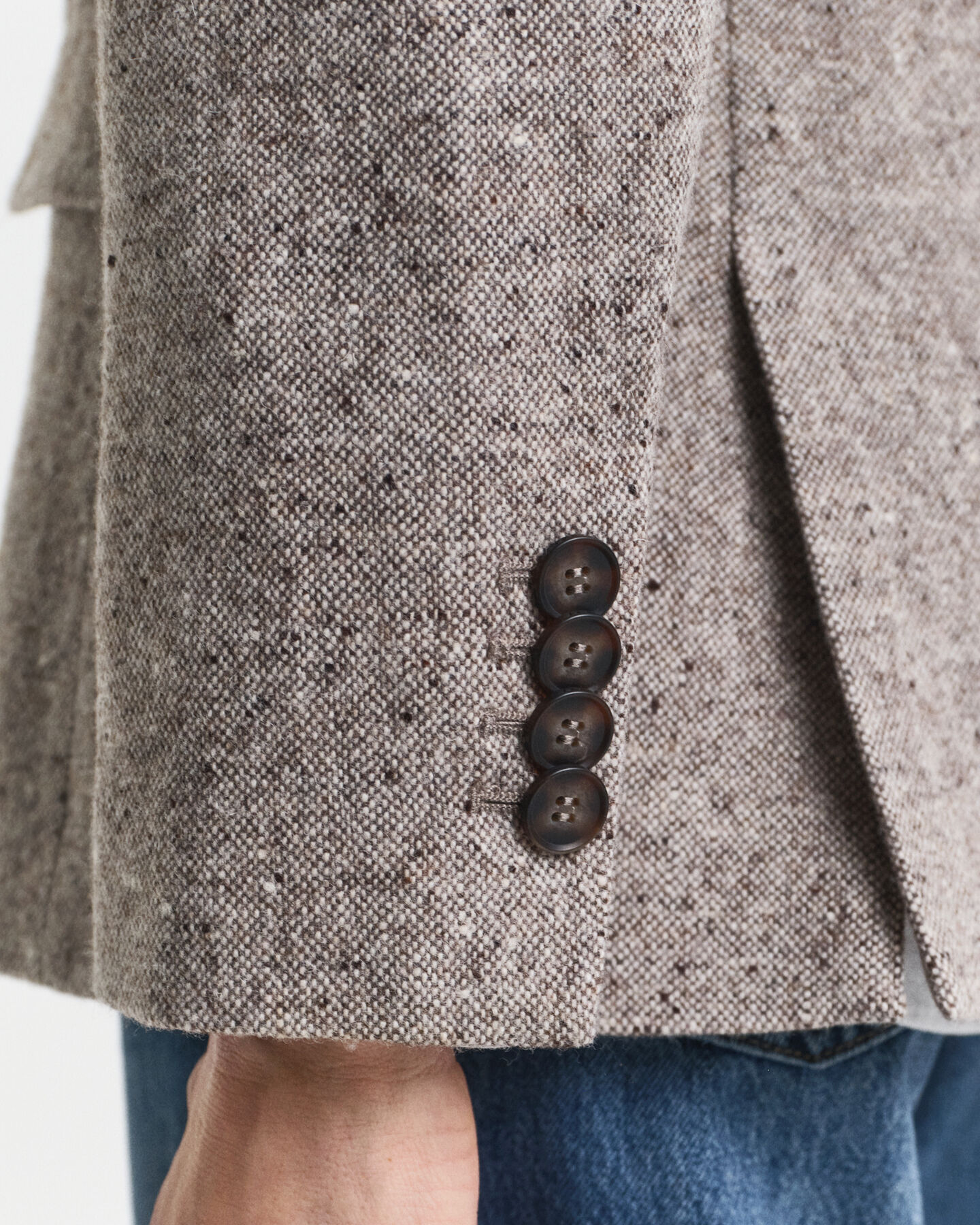 Veste blazer coupe regular en laine texturée