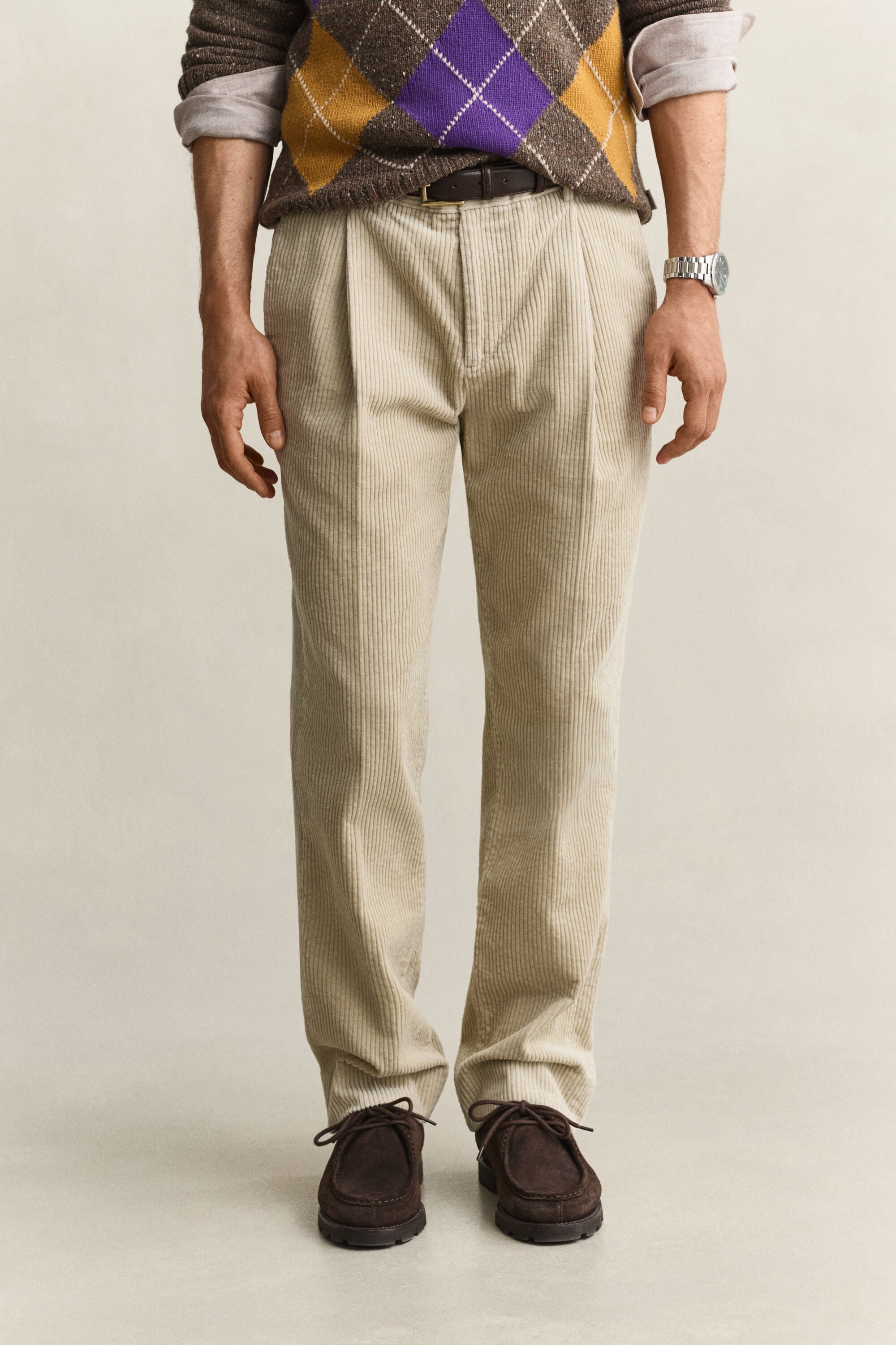 Corduroy kostuumbroek