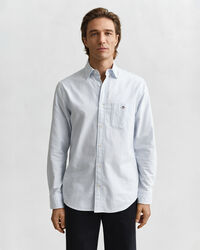 Chemise coupe regular en coton Oxford classique à rayures Banker