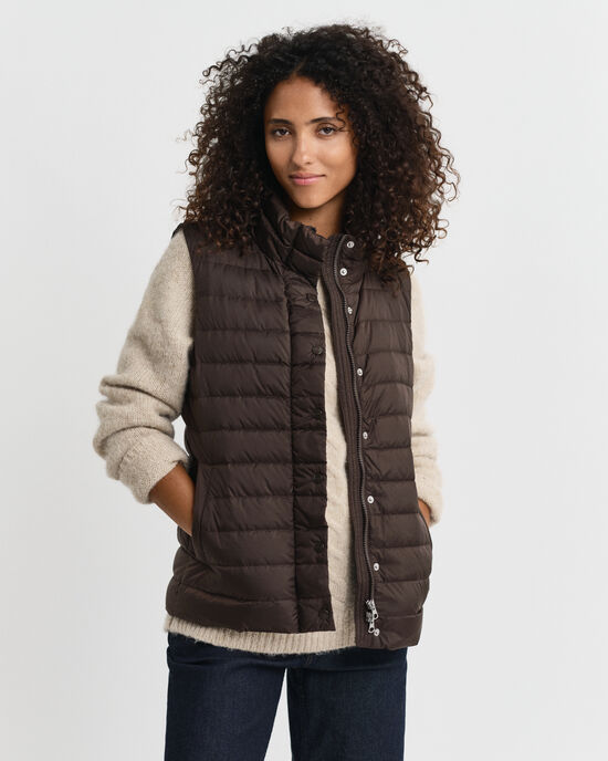 Doudoune sans manches légère en duvet