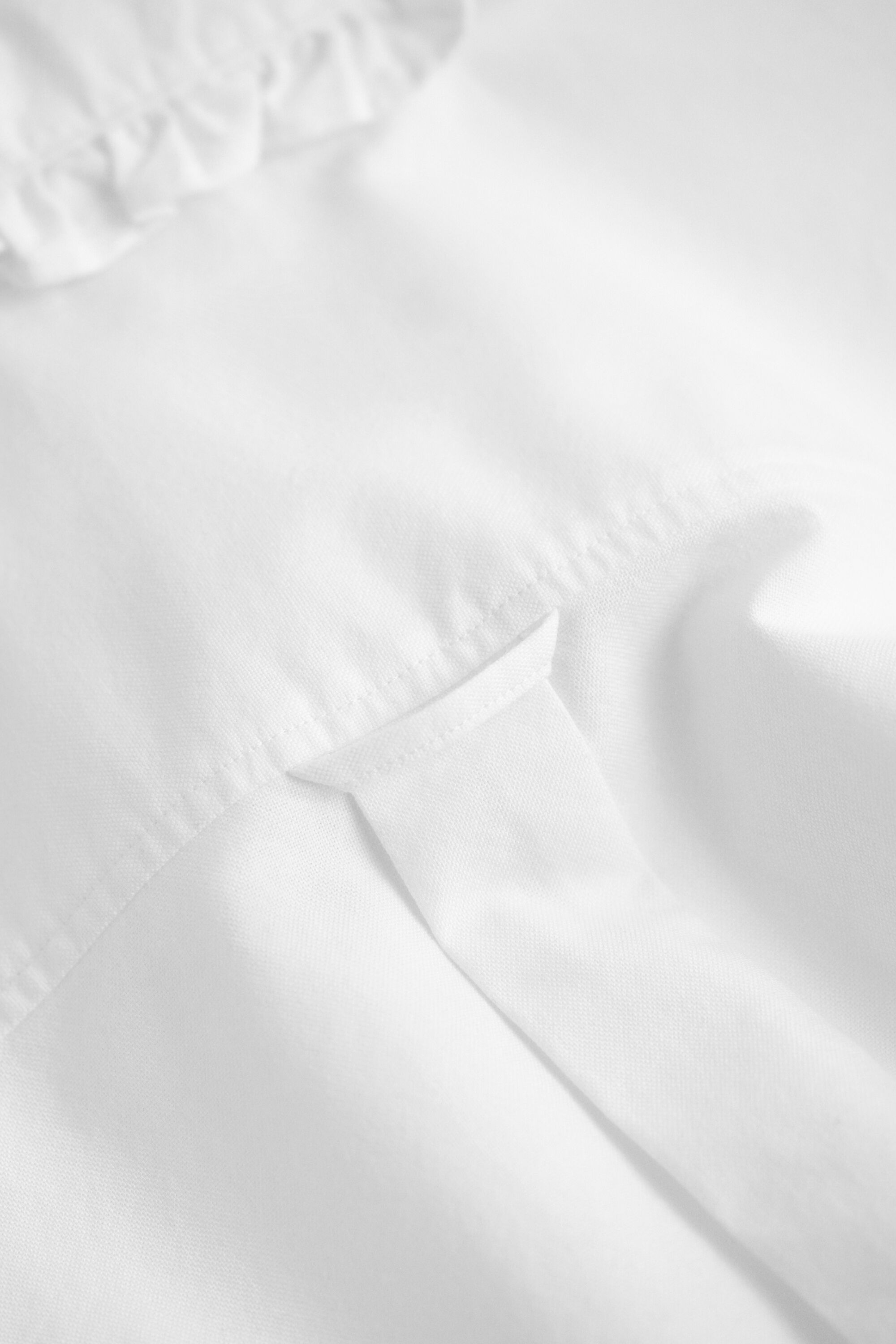 Chemise en coton Oxford classique à volants