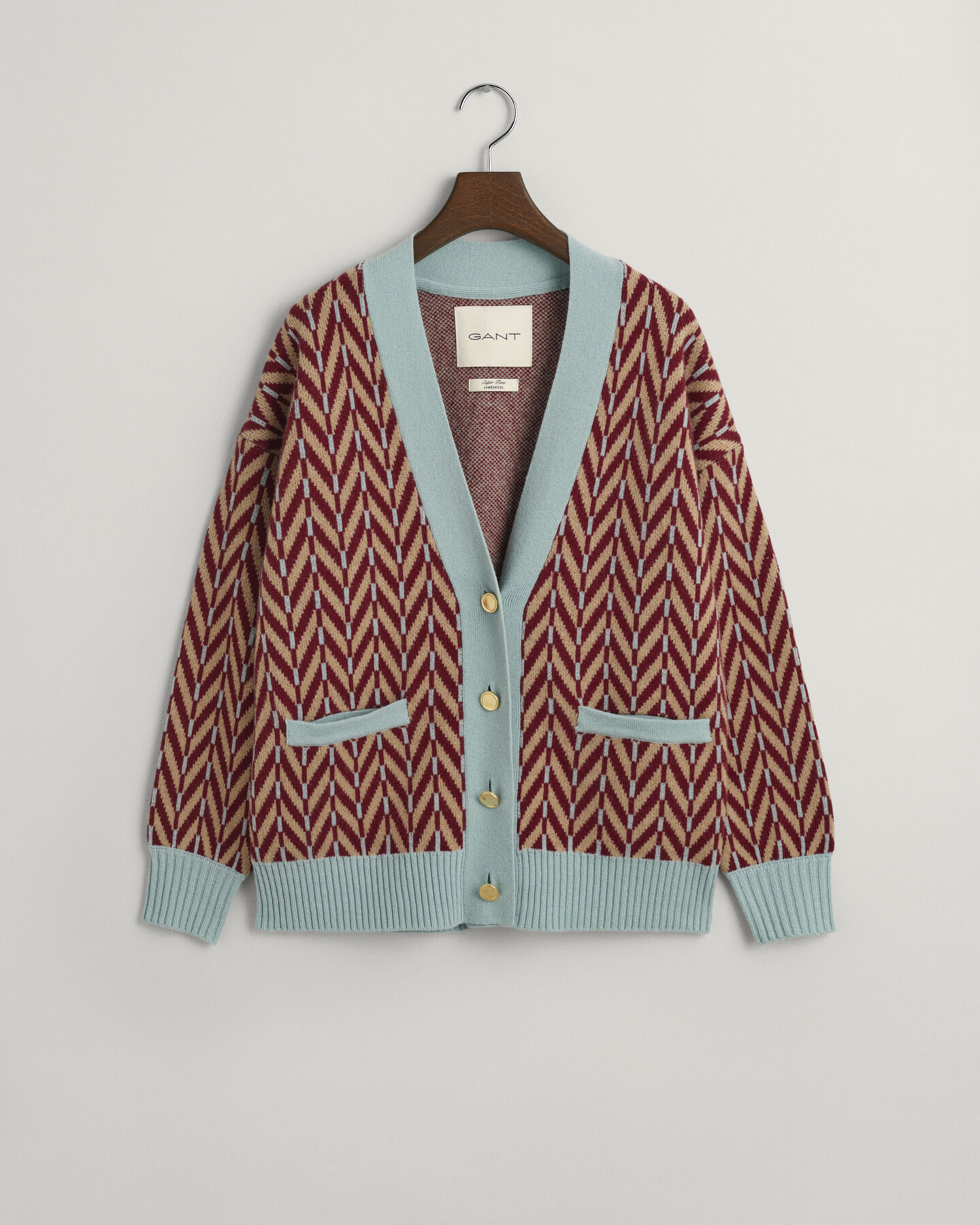 Cardigan &agrave; chevrons multicolores