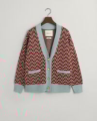 Cardigan &agrave; chevrons multicolores