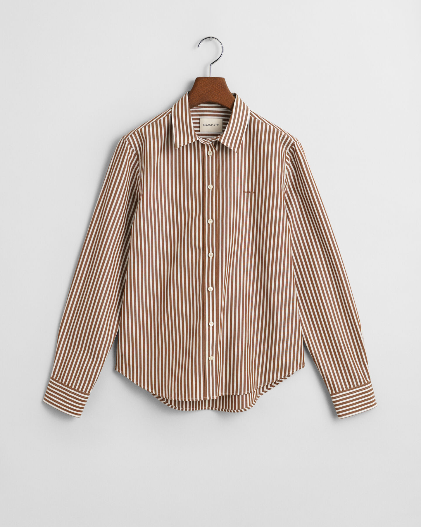 Regular Fit Classic hemd met strepen van poplin