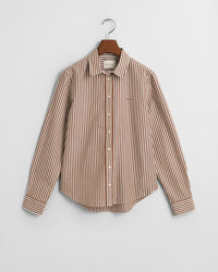 Regular Fit Classic hemd met strepen van poplin