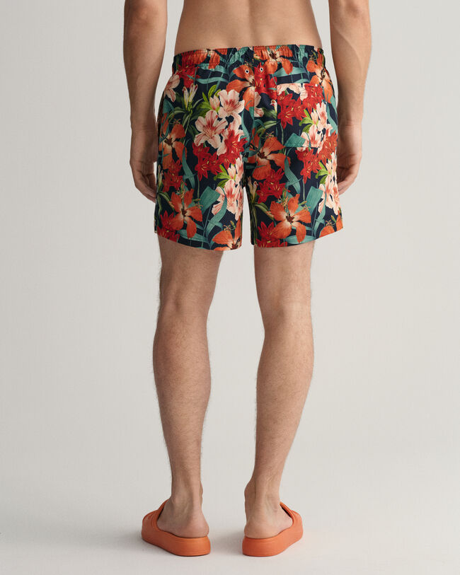 Classic Fit zwemshort met bloemenprint