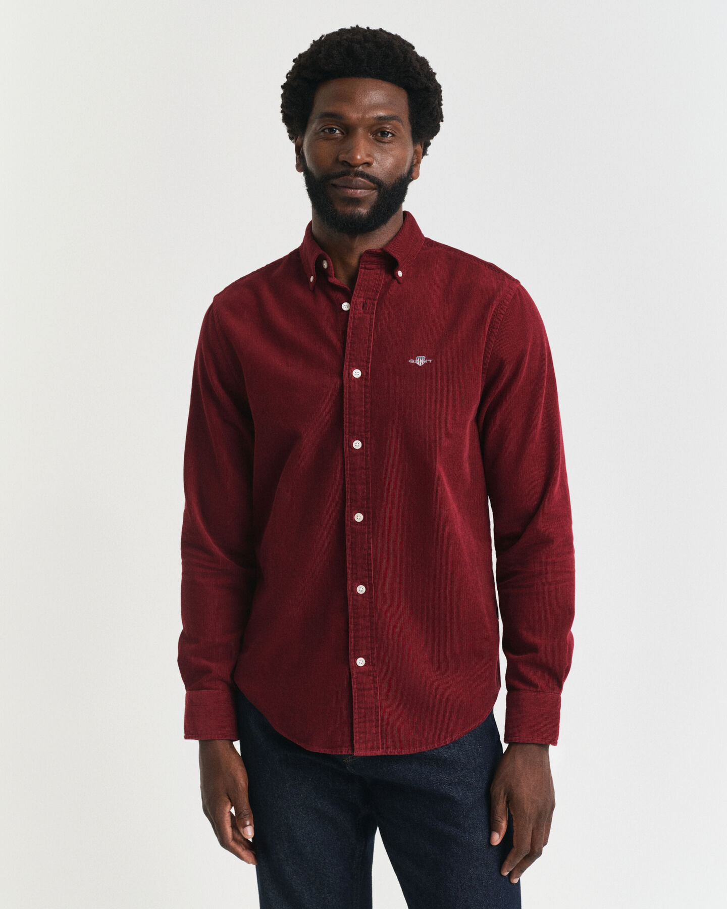 Regular Fit hemd van katoencorduroy