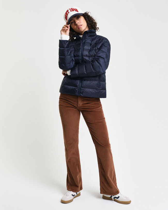 Licht donsjack met logo