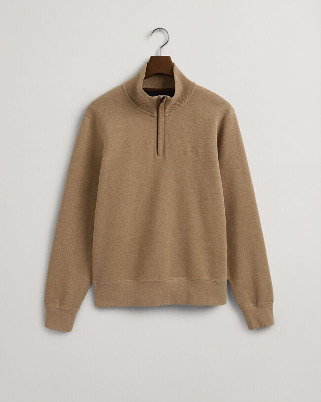 Sacker Rib sweatshirt met korte rits