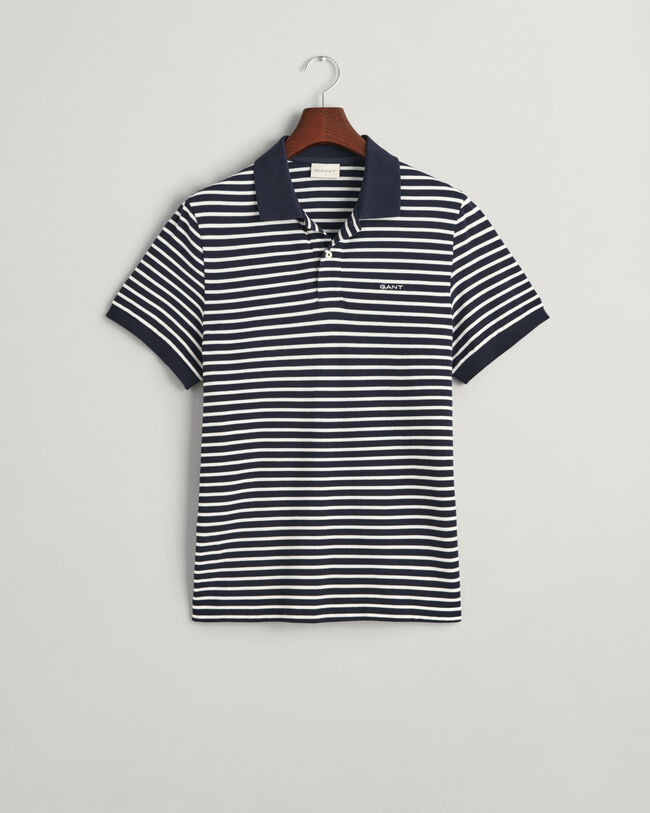 Gestreept piqué poloshirt