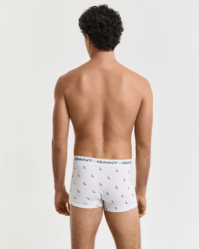 Set van drie boxershorts met botenprint