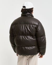 Doudoune en cuir et duvet d'oie