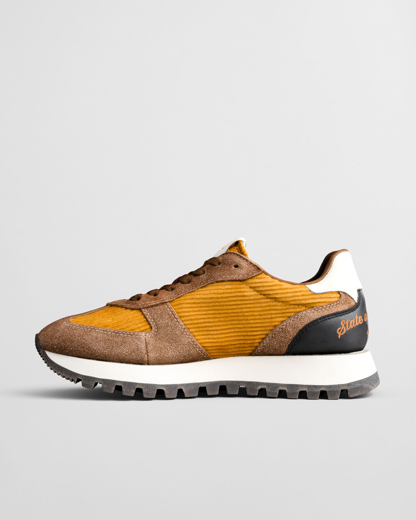 Caffay sneakers van corduroy en su&egrave;de