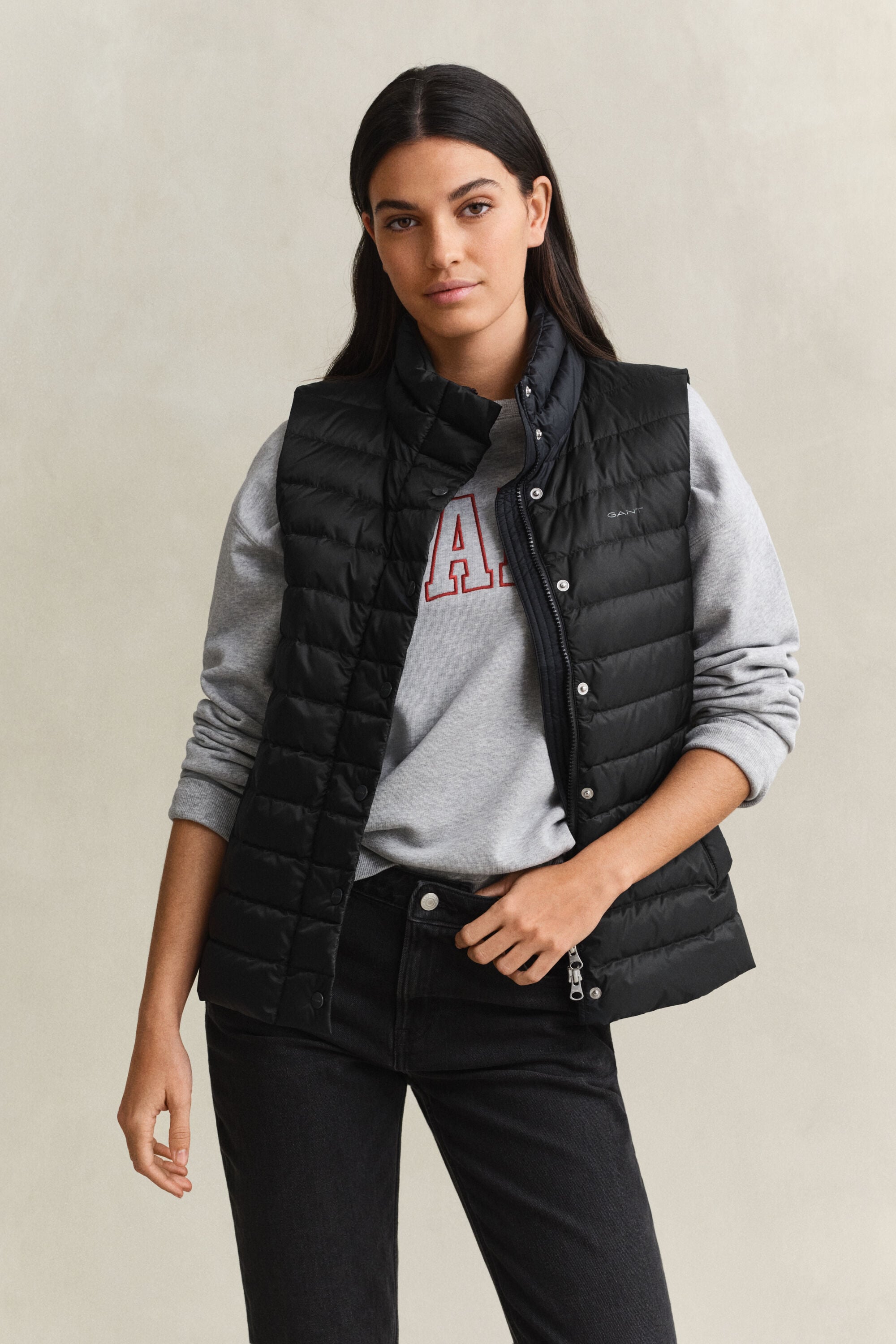 Lichte donsbodywarmer
