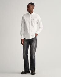 Chemise slim fit en popeline de coton