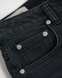 Cropped stretchjeans met rechte pijpen