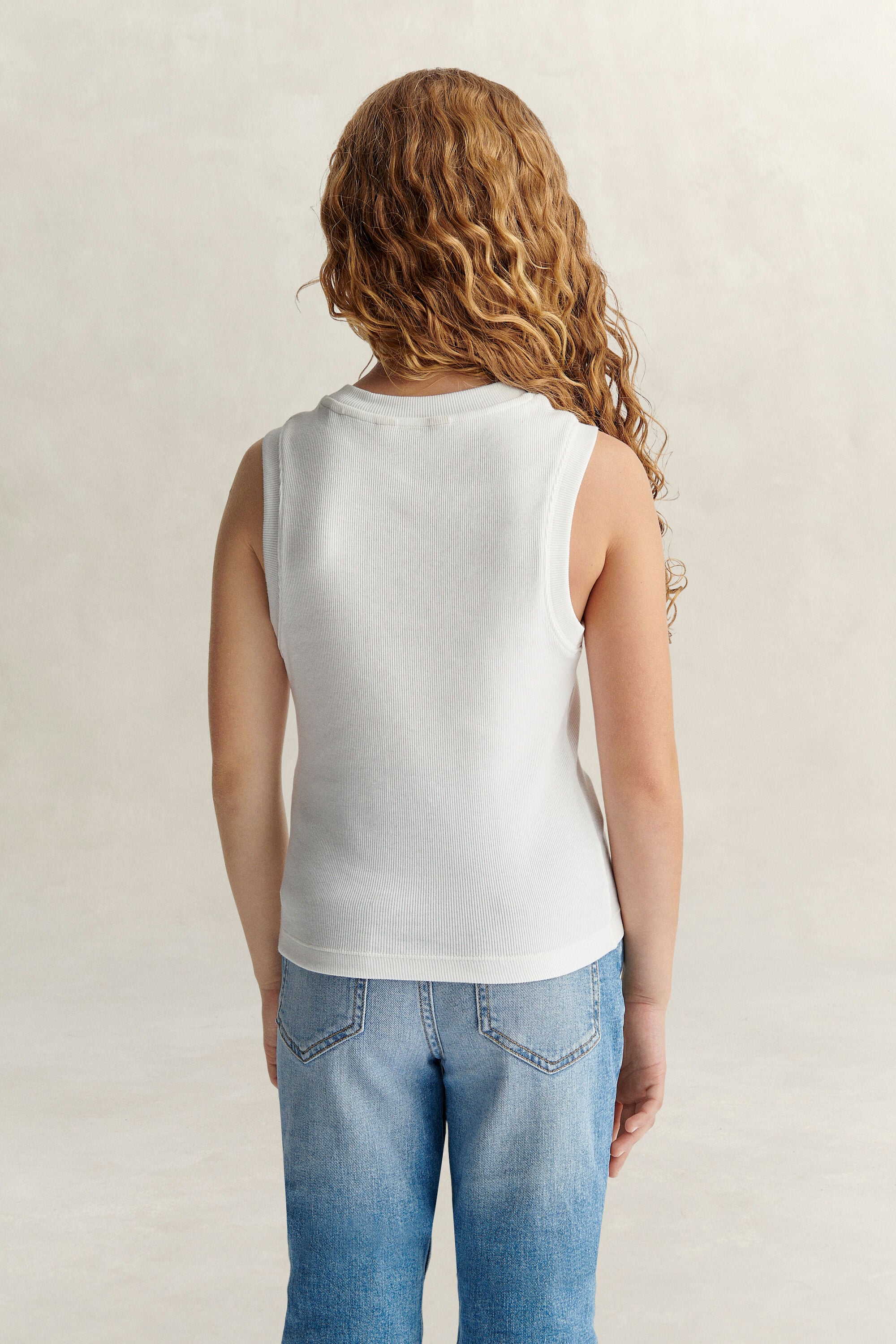Teen Girls geribde top