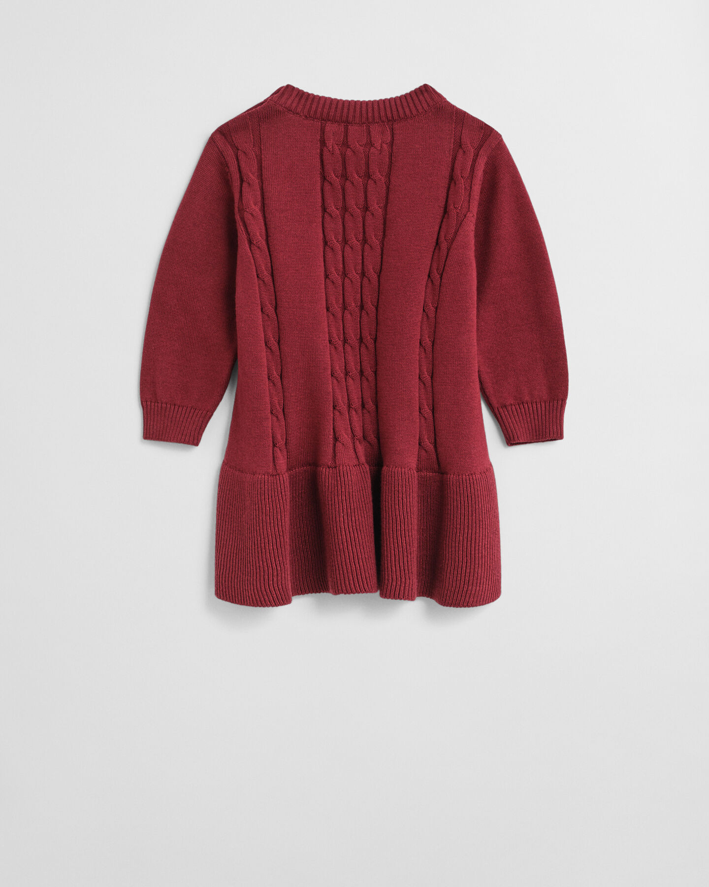 Robe en maille de coton à torsades Bébé Fille