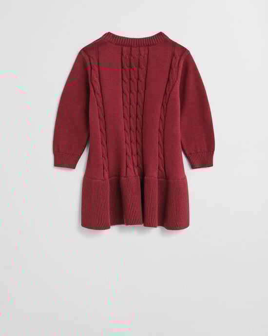 Robe en maille de coton à torsades Bébé Fille