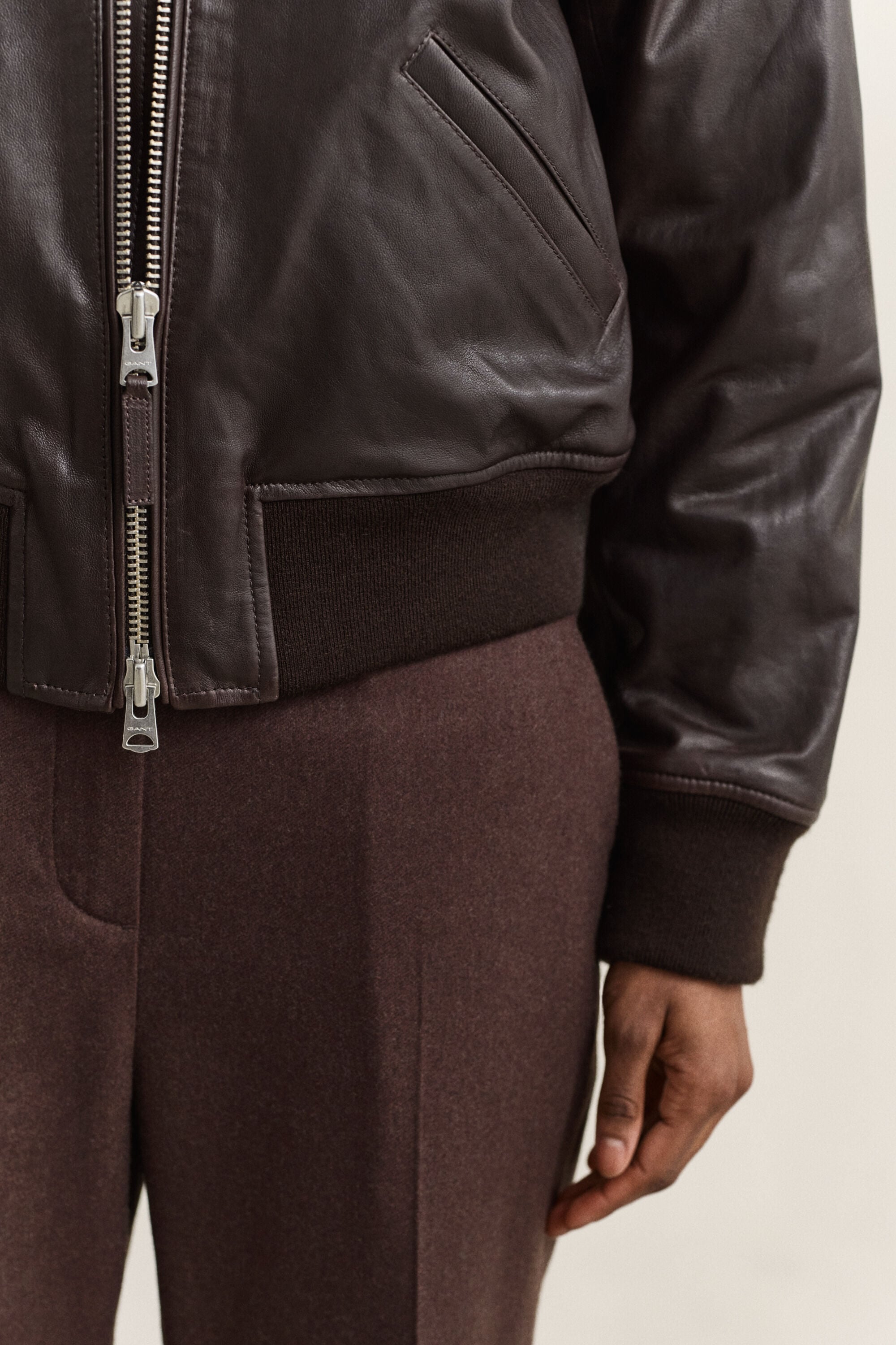 Blouson aviateur en cuir
