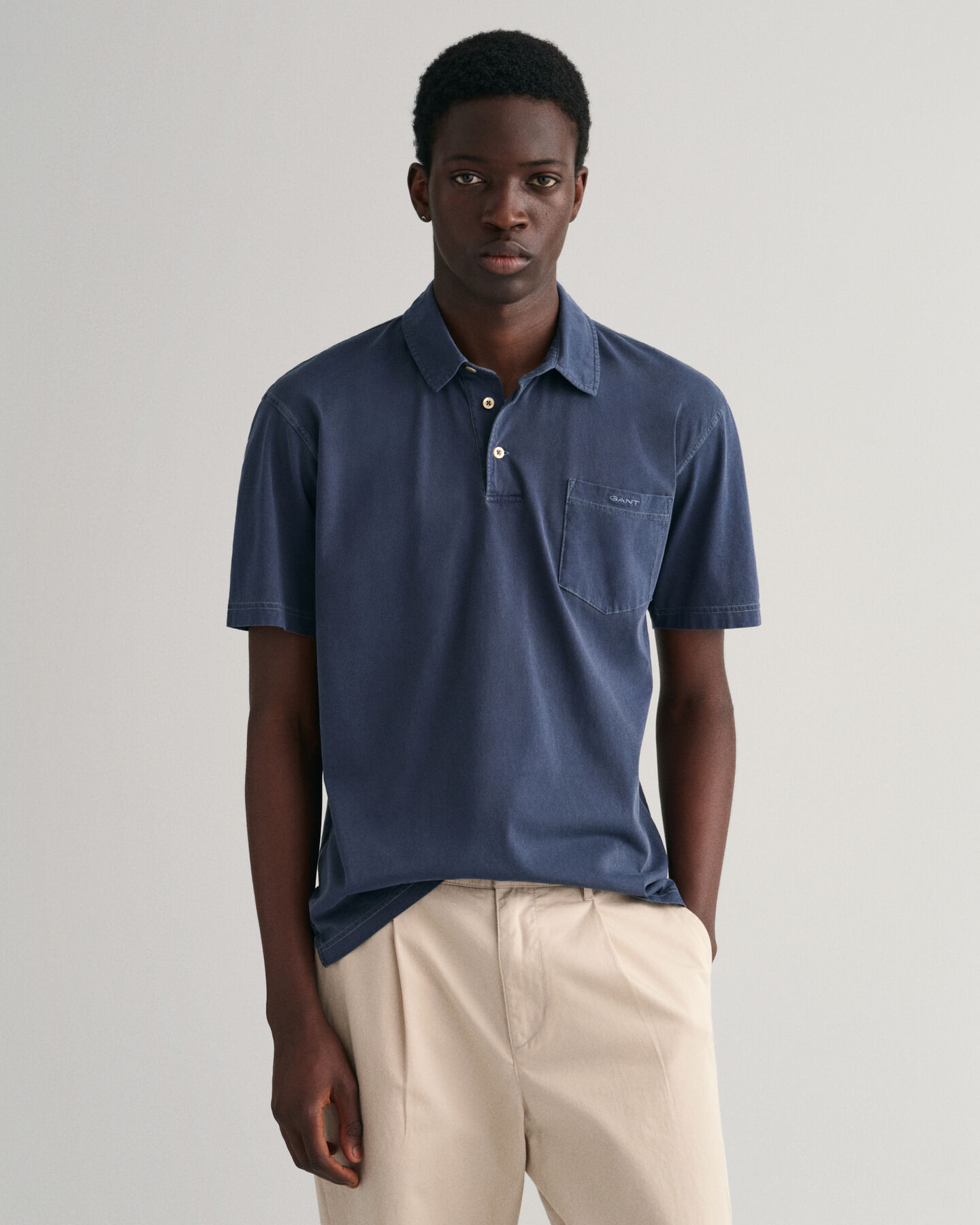 Sunfaded jersey poloshirt