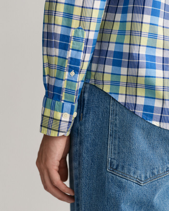 Chemise regular fit à carreaux colorés