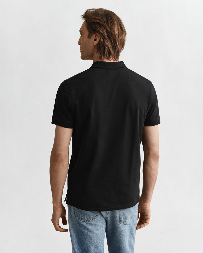 Piqué poloshirt met contrasterend detail