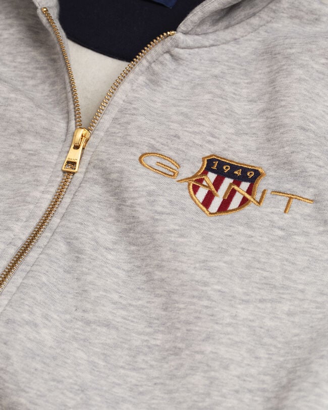 Teens Medium Archive Shield hoodie met ritssluiting