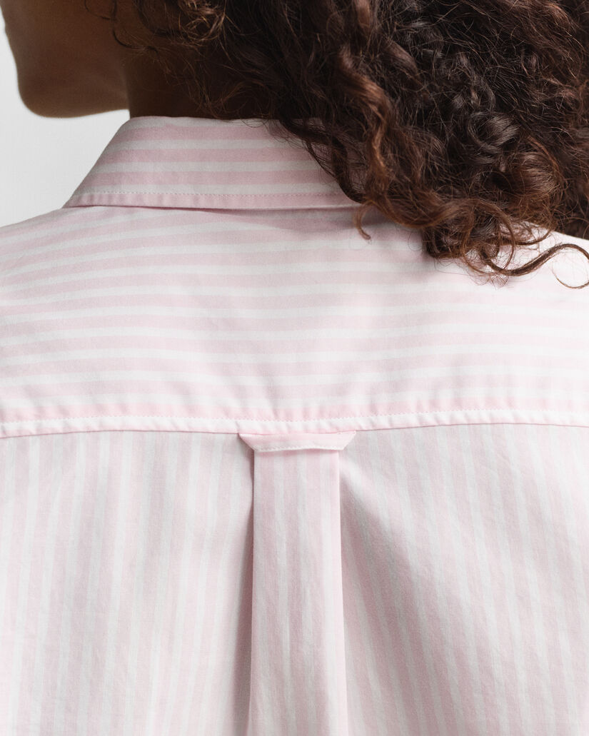 Regular Fit Classic hemd met strepen van poplin